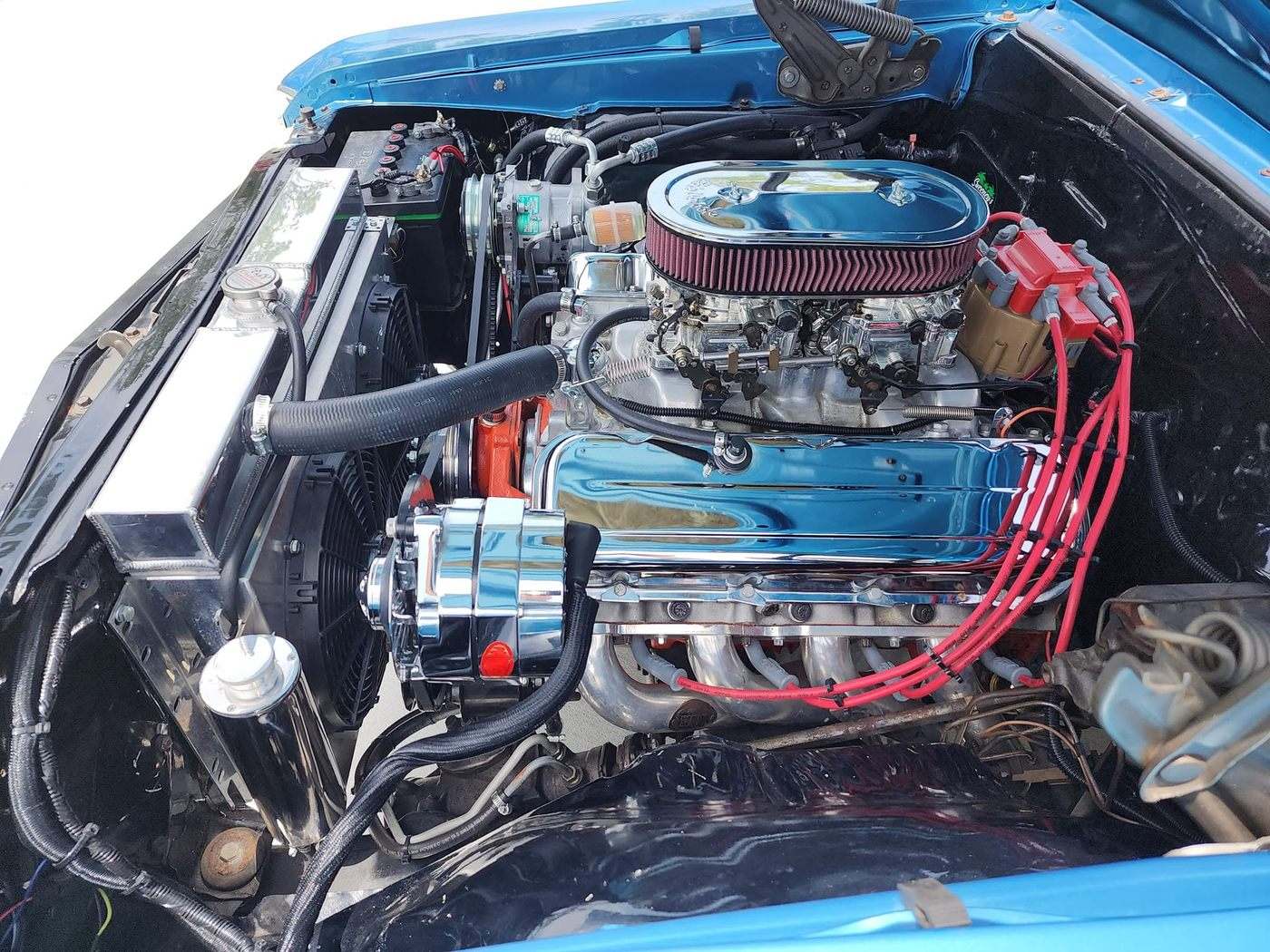 Muscle car undergoing custom performance upgrades at Sweeney's Seaside Automotive — project 11