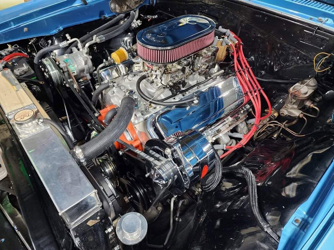 Muscle car undergoing custom performance upgrades at Sweeney's Seaside Automotive — project 35
