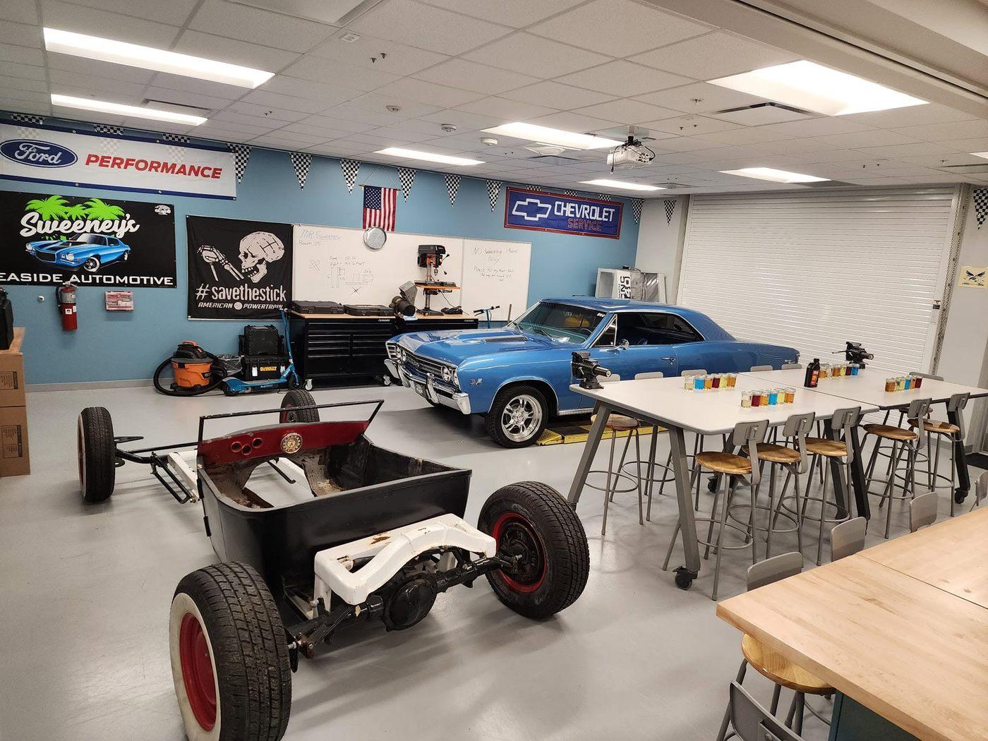 Classic car interior and trim detail at Sweeney's Seaside Automotive — project 45