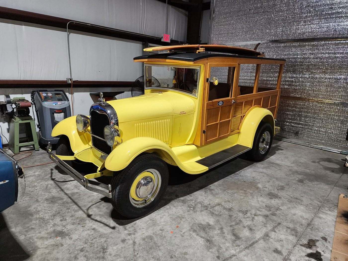 Custom body work on a classic muscle car at Sweeney's Seaside Automotive — project 65