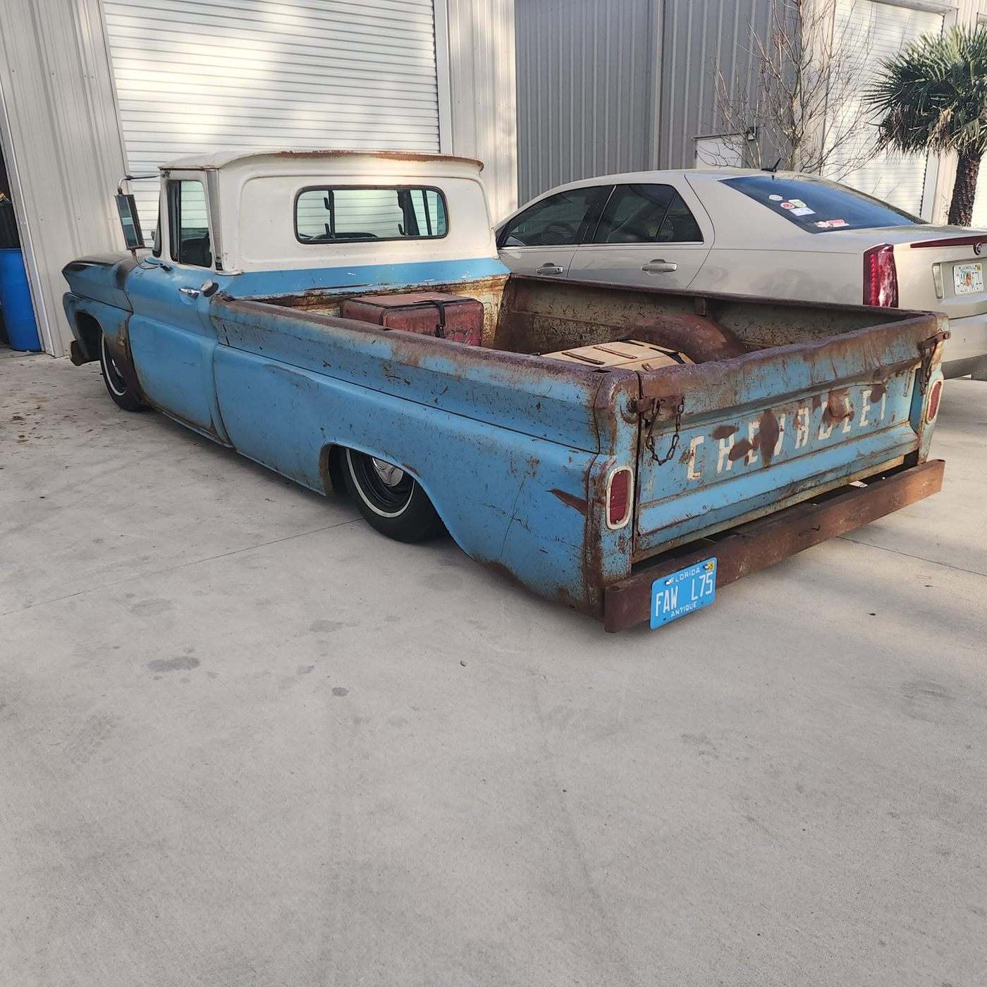 Custom muscle car build in progress at Sweeney's Seaside Automotive — project 73