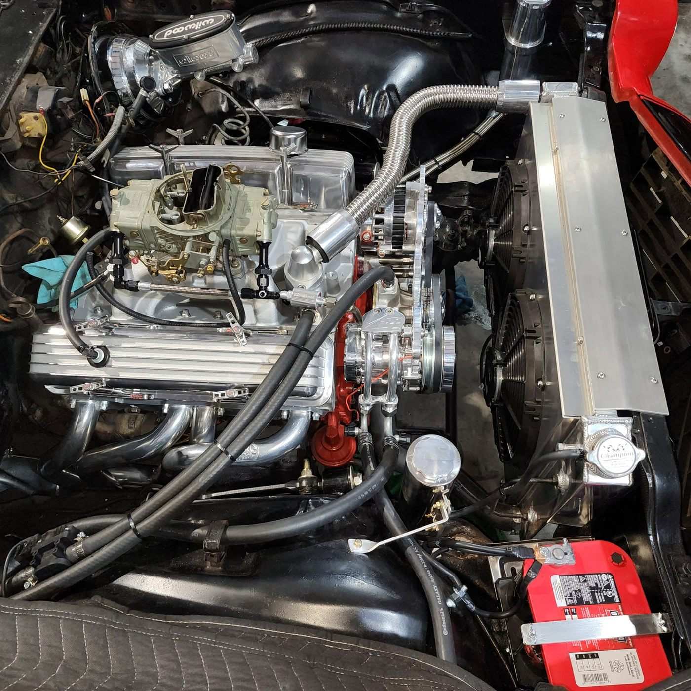 Custom muscle car build in progress at Sweeney's Seaside Automotive — project 85