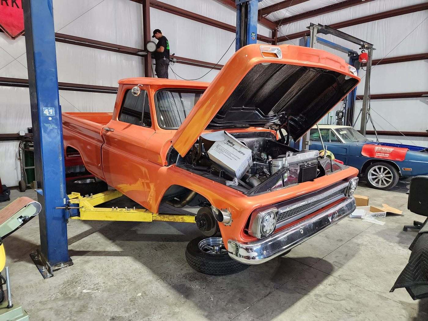 Classic car restoration detail at Sweeney's Seaside Automotive in Edgewater, FL — project 98